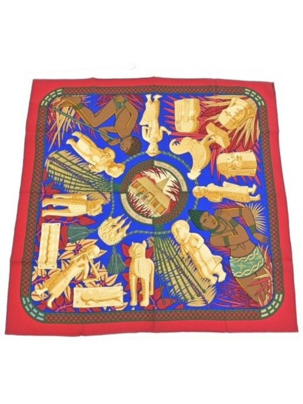 Hermes Bandana Scarf Blue